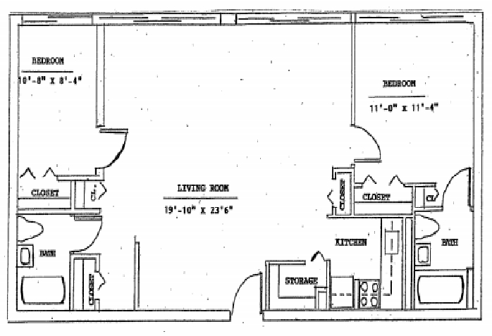 2BR/2BA - Webster Towers