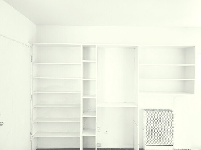 Built-in shelves and heater - 1512 Penmar Ave