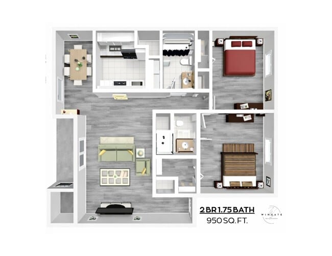 2 habitaciones/1,75 baños - Wingate at Belle Meadows Apartments