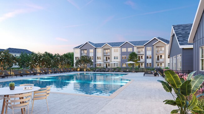 Piscina y terraza para tomar el sol - Archer