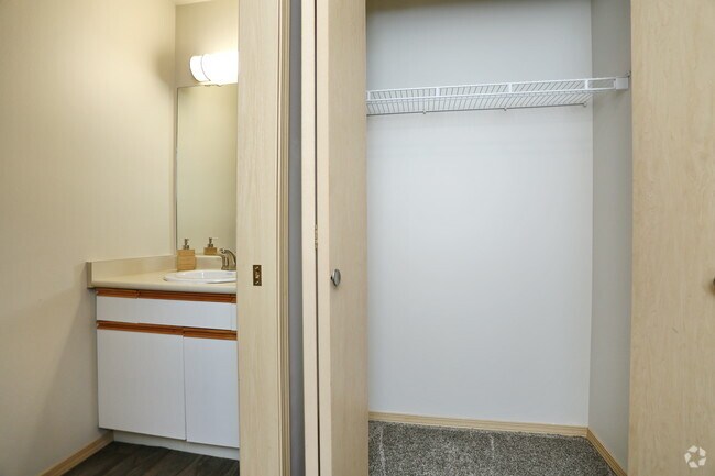 Armario del dormitorio principal y entrada al medio baño - Sky Vue