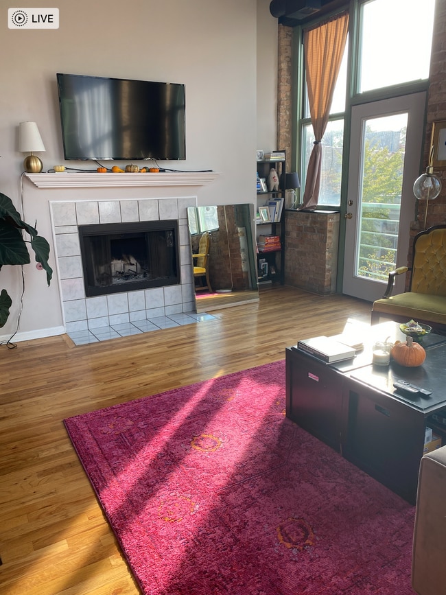 Living room - gas assist fire place - 1701 N Damen Ave