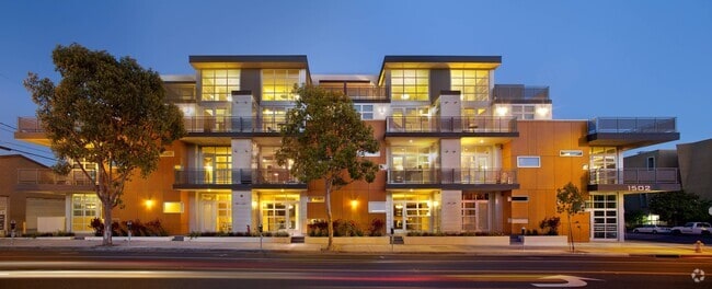 Enchanting Nightscape: Bixby Apartments Exterior View - Bixby
