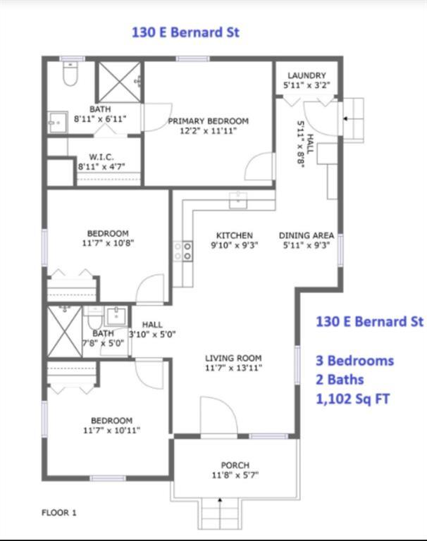 Foto del edificio - 130-134 E Bernard St