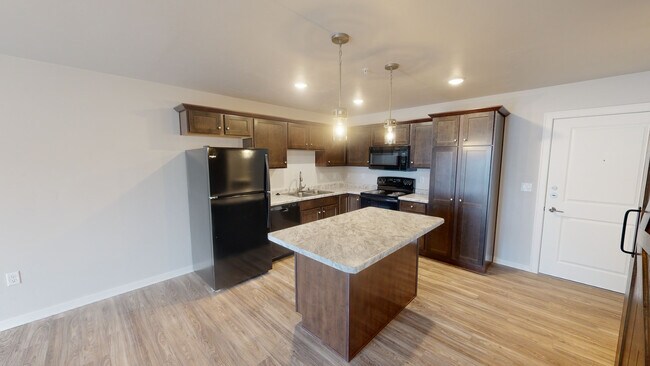 1 cama/1 baño, cocina - Riverbank Apartments
