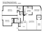 2BR 1BA (1000sf)