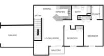 2 Bed 1 Bath - Upper