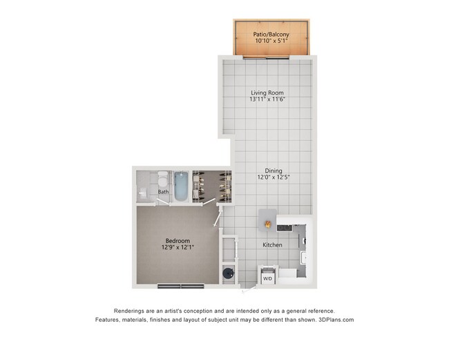 A1R_1Bed_1Bath_ 770 pies cuadrados - 4120 at Palm Beach Gardens