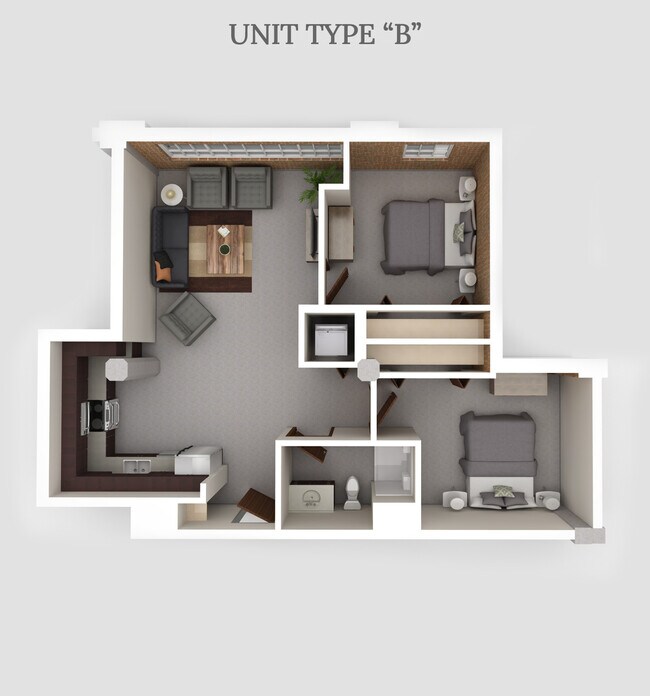 B Floorplan - Fairmont Flats
