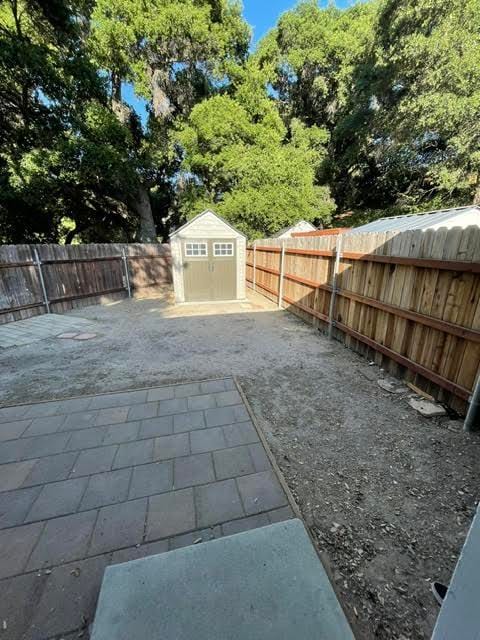 Back yard of unit D - 5557 Tunitas Ave