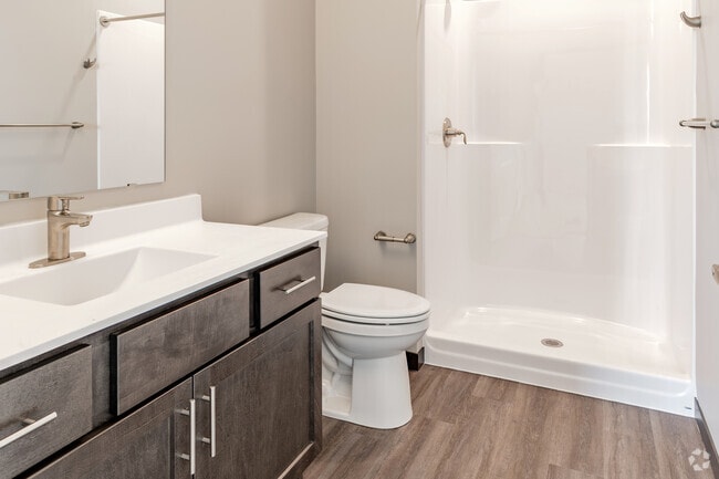 2BR, 2BA - 1,029SF - Primary Bathroom - Birch Spring Apartment Homes