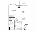 1 Bed 1 Bath Plan J