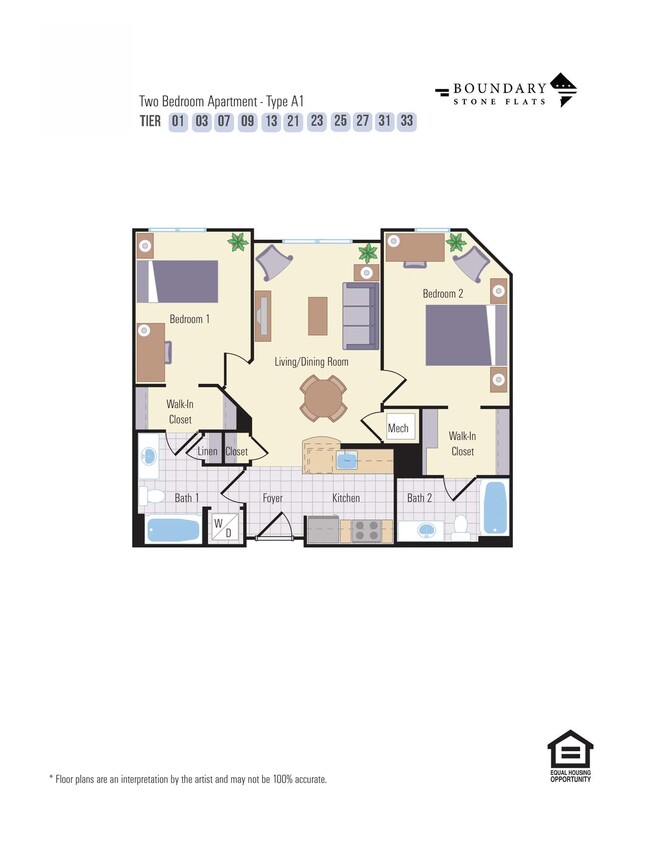 Boundary 2B Type A1 - Boundary Stone Flats