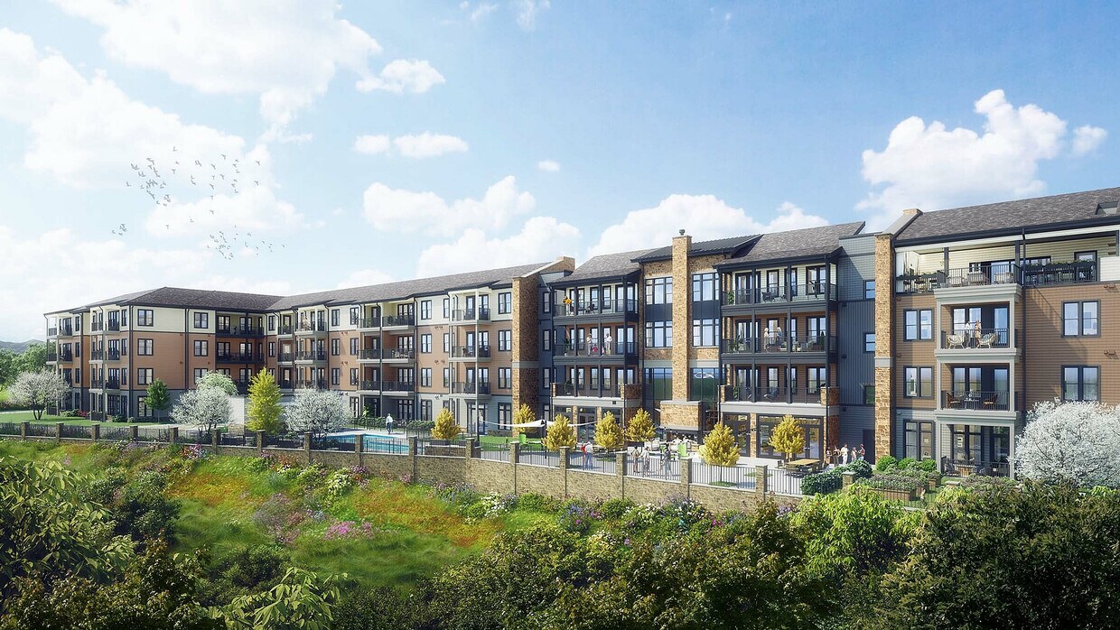 Coro en el exterior de Asheville - Chorus Asheville 55+ Active Adult Apartment Homes