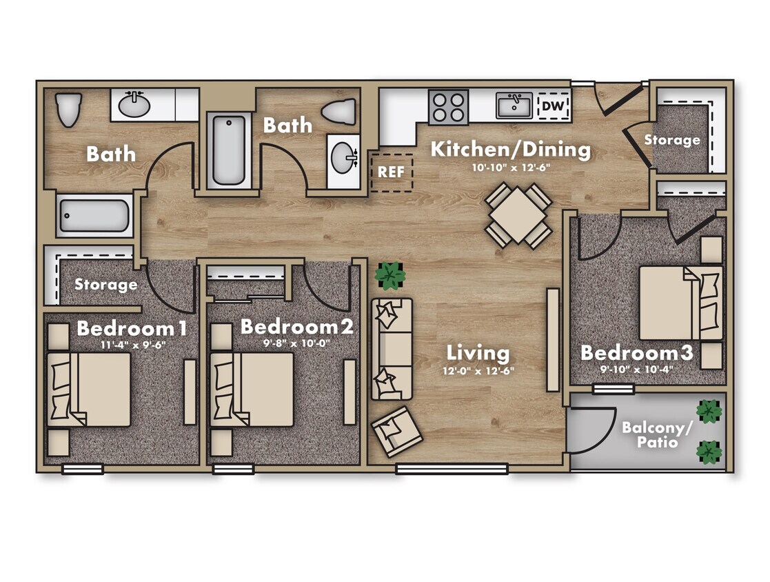 3 habitaciones - Terracina Vista