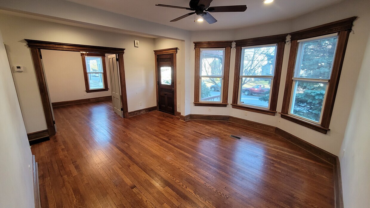 Living room looking into front bedroom/ office - 57 Oxford St