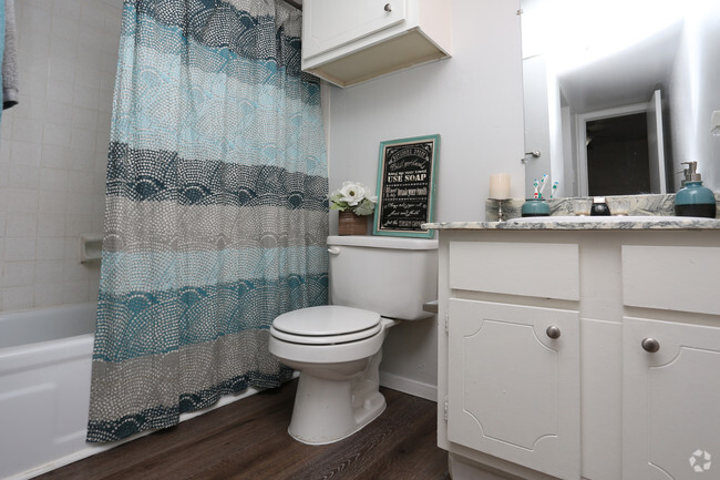 Studio Bathroom - Santa Fe Trails Apartments