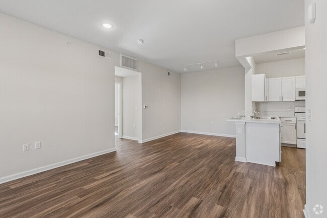 2BR, 2BA - 1,071SF - Living Room - Five 49 at River Oaks