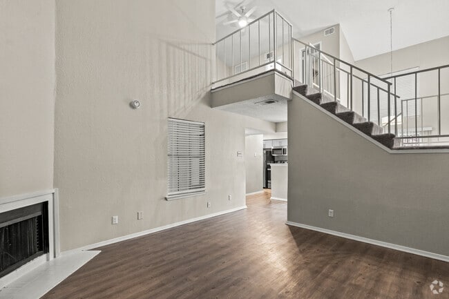 1BR, 1.5BA - 839SF - Living Room - Blakely Apartments