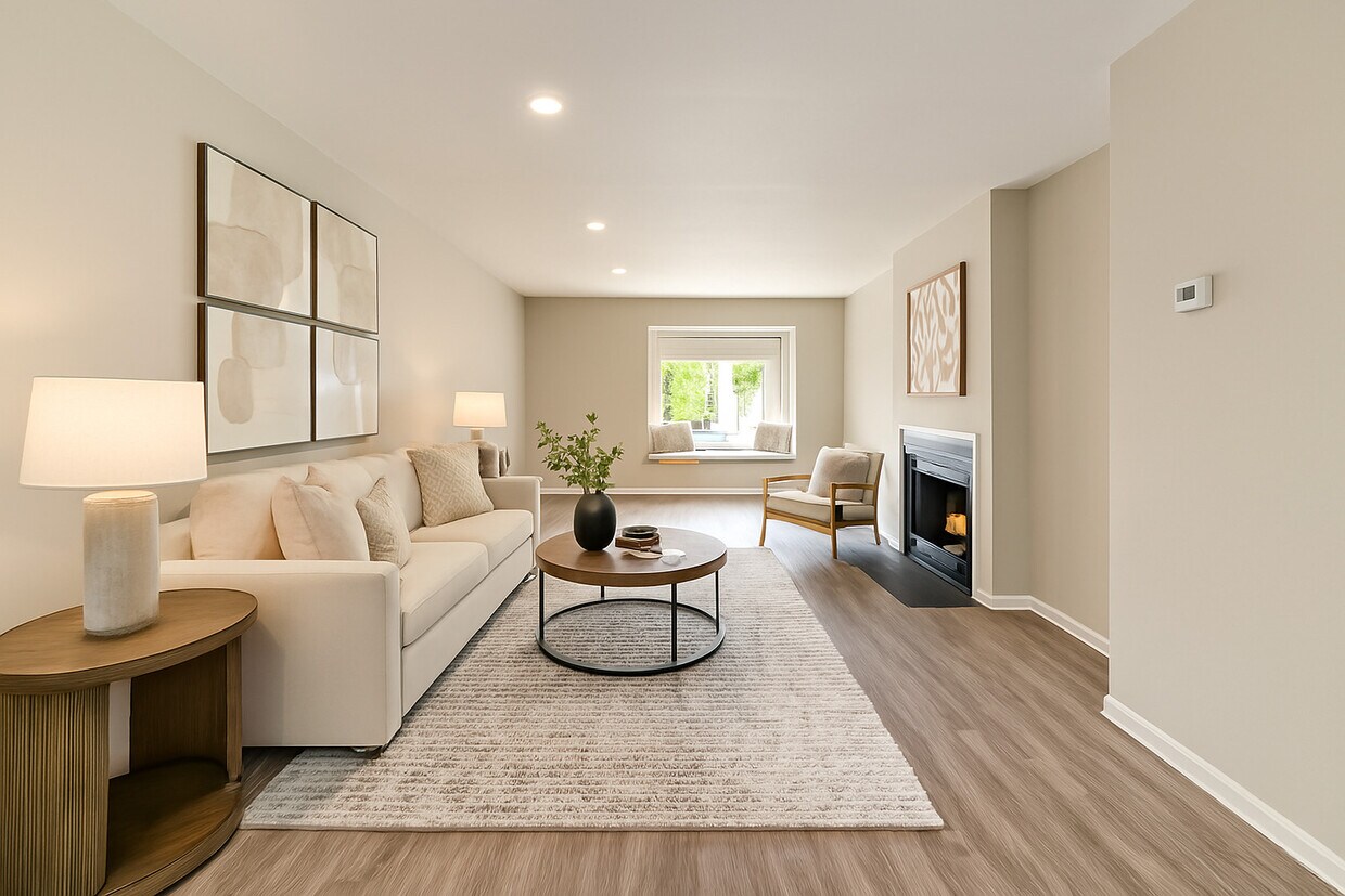 Sala de estar - The Apartments at Sailboat Bay