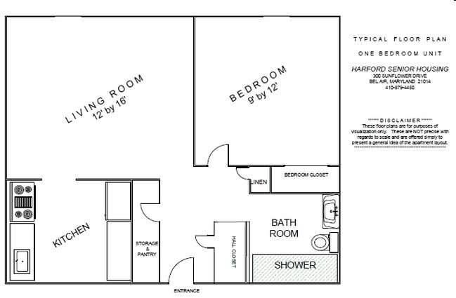 1BR/1BA - Harford Senior Housing