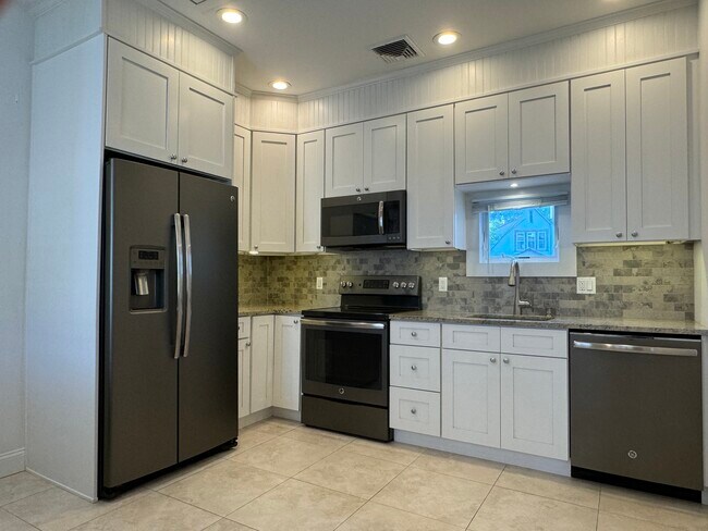 Kitchen View 1 radiant tile floor - 441 New York Ave
