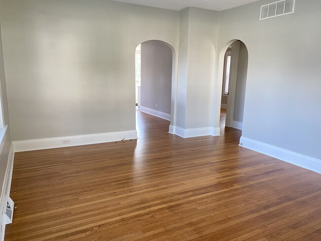 Living room with beautiful hardwood floors - 6021 Hammel Ave