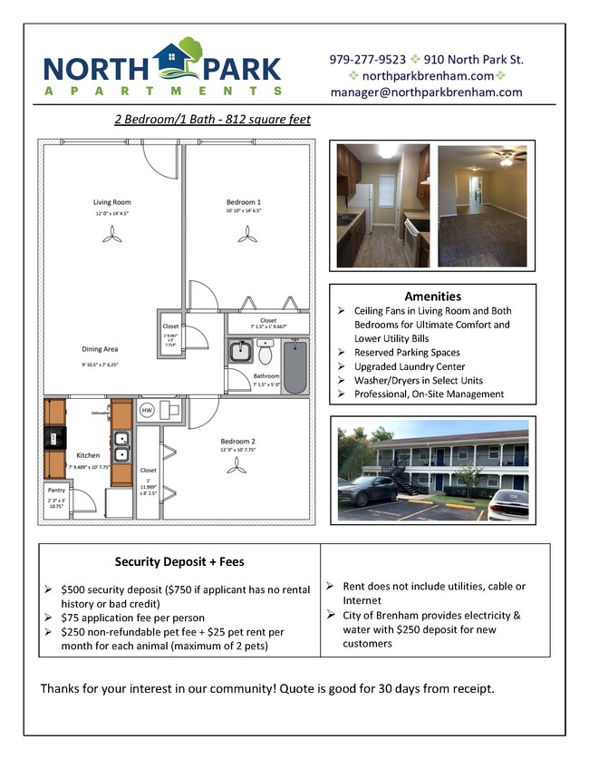 Plano de planta - North Park Apartments