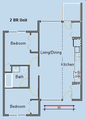 2BR/1BA - Catherine Johnson Court