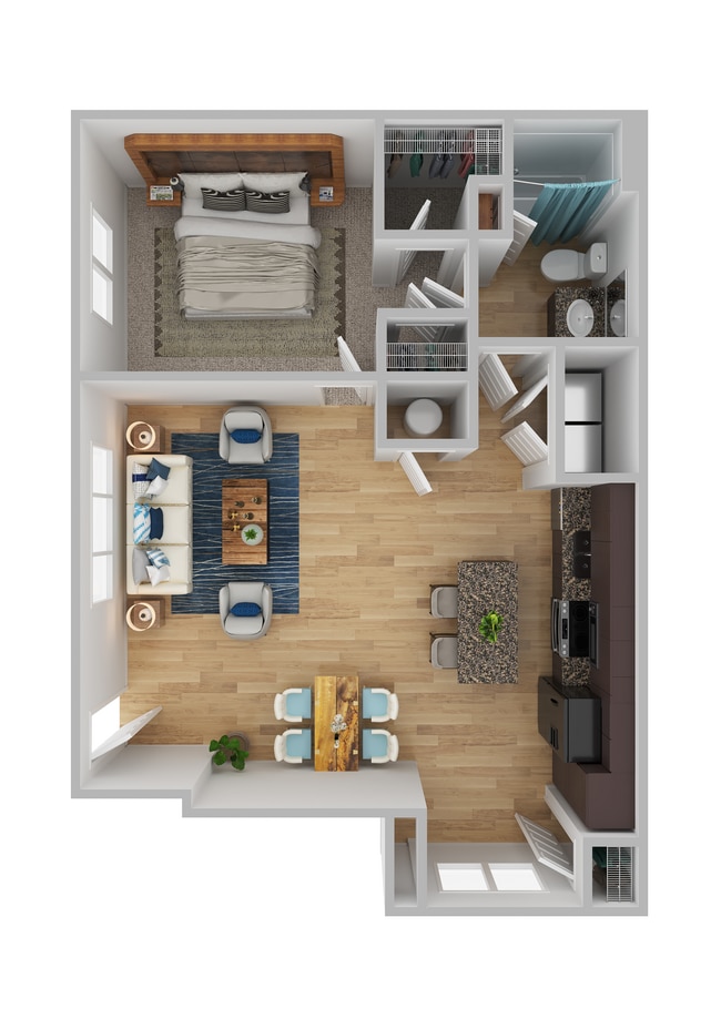 A2_1Bed_1Bath_816 Sq Ft - Preserve at Essex Farms