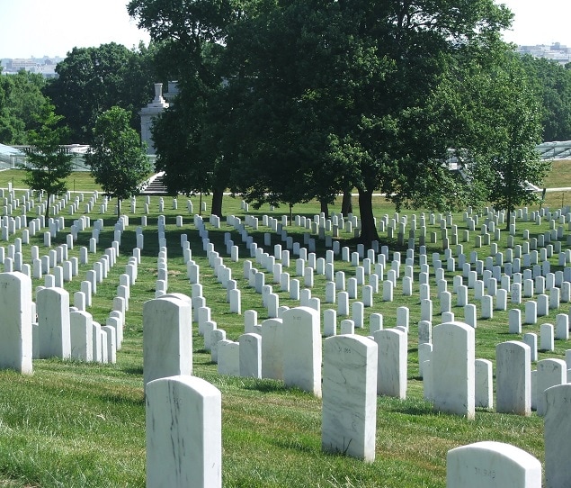 The somber Arlington National Cemetery
