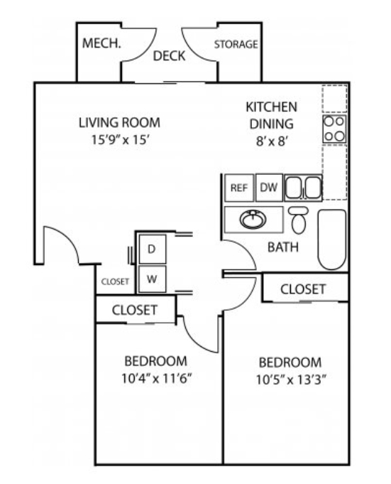 2BR/1BA - Lakeland Pointe Apartments