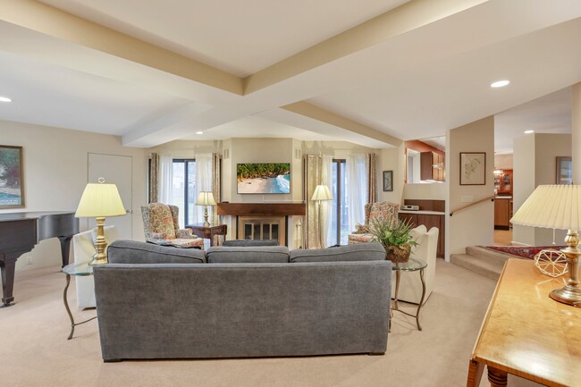 The living room with new flat screen cutting edge TV - 162 Denison Dr