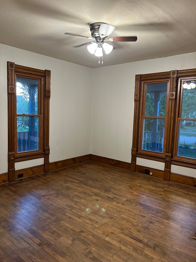 first floor bedroom with floor to ceiling windows - 417 Nicolet Blvd
