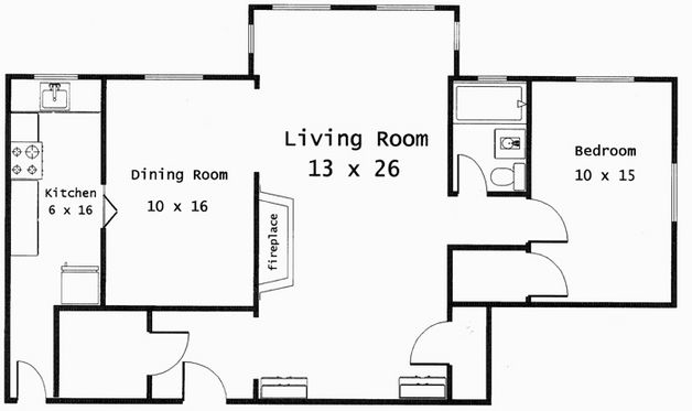 1BR/1BA - The Drake