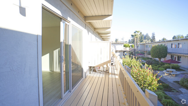 Patios y balcones soleados - Plum Street Garden Apartments