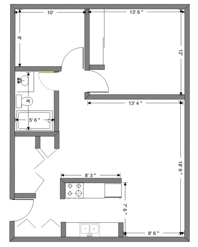 Plano de planta - Normandy Apartments