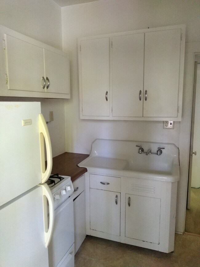 Kitchen with range & refrigerator - 255 Park Ave