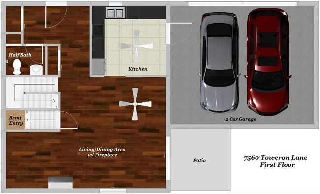 Floor Plan - First Floor - 7560 Toweron Ln