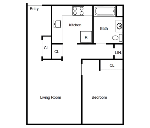 1BR/1BA - AHEPA Highland Apartments