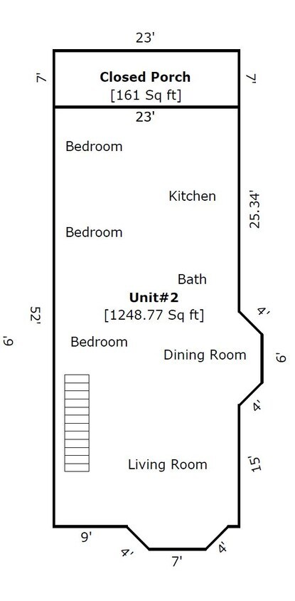 Floorplan - 4018 W Oakdale Ave