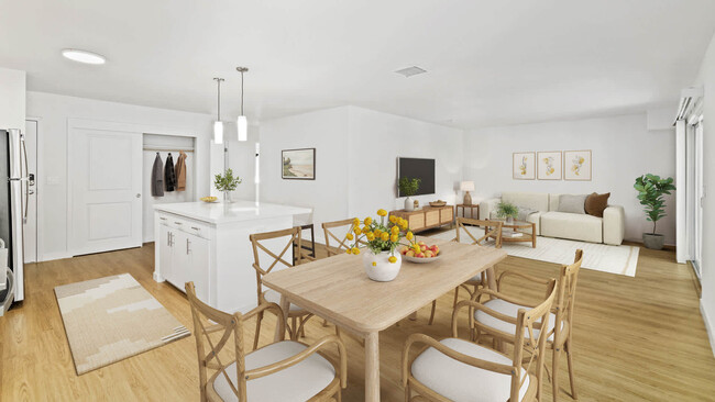 Living and Dining Room with Hard Surface Flooring - Lorien Ivy