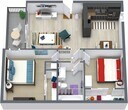 2 Bed 1 Bath Large