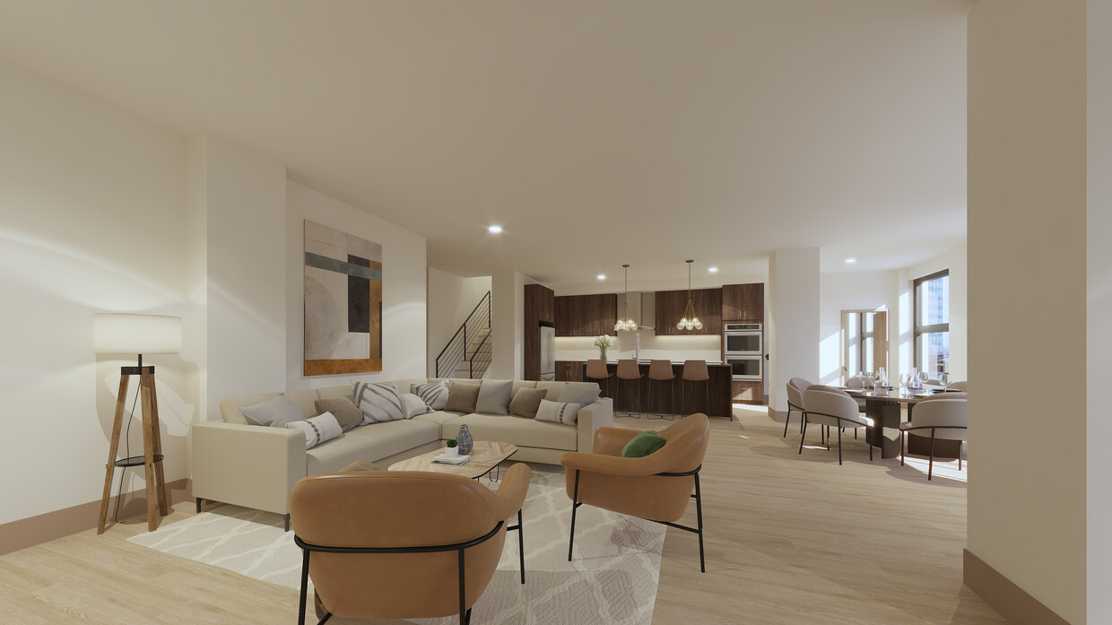 Penthouse Suite: 2Bedroom 2.5 Baths Bi-level, Experience the luxury of this open-concept living space, expertly designed for modern lifestyles. - The Standard