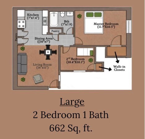 Planos de planta grandes - Hidden Creek Apartments
