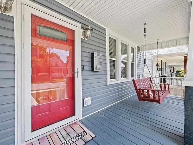Front Door and Porch Swing - 402 Southwood Ave