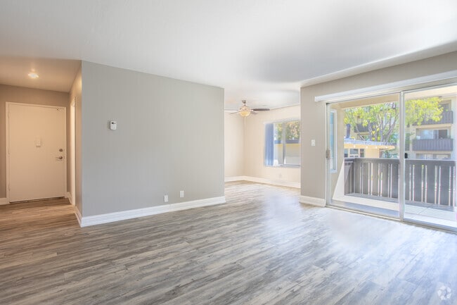 1BR, 1BA - Santa Clara Living Area & Balcony - Mission Heights Apartments