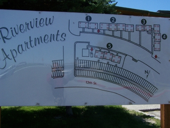 Mapa del apartamento - Riverview Apartments