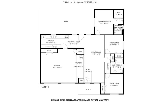 Foto del edificio - Charming 3-Bed, 2-Bath Home in Saginaw with Garage