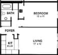 One Bedroom One Bathroom